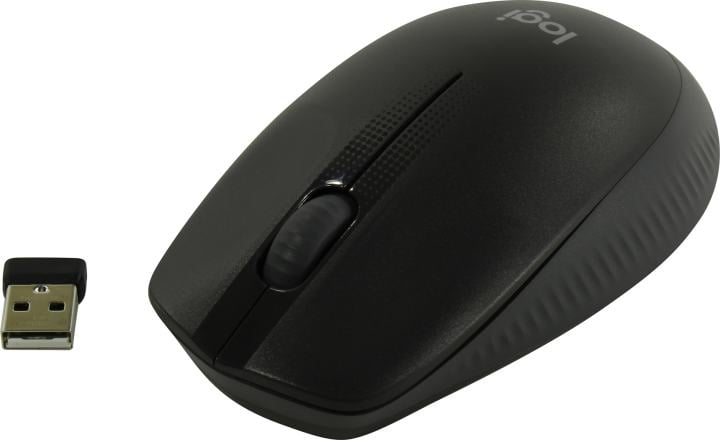 Logitech Wireless Mouse M190 Charcoal <910-005905/910-005902/910-005923> (RTL)  USB 3btn+Roll, беспроводная