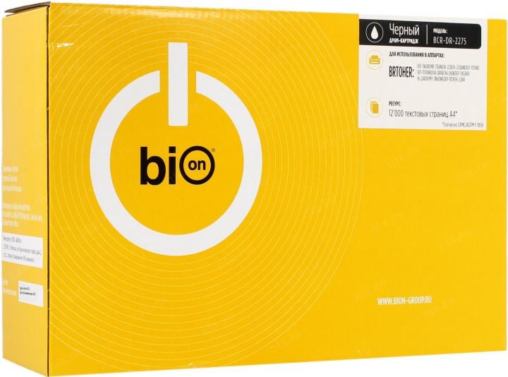 Фотобарабан Bion BCR-DR-2275 для Brother DCP-7060D/MFC-7360N/HL-2250DN/DCP-7057W/DCP-7070DW/DCP-7065DN/HL-2240D/MFC-7860DW/DCP-7057/HL-2240, черный, 12000 стр.