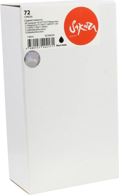 Картридж SAKURA C9403A (№72) Matte Black для HP DJ T610/1000/1100/1120/1200/1300/2300
