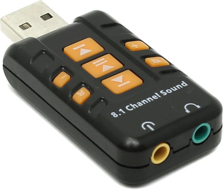 Orient <AU-01PL> USB адаптер для  микрофона и наушников