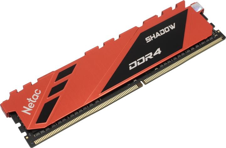 Оперативная память Netac Shadow 8GB DDR4-3200 (PC4-25600) C16 16-20-20-40 1.35V XMP Memory module (DIMM) Red