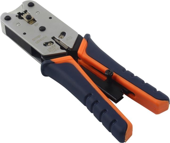 Инструмент Cabeus HT-L2182R <7832c> для обжима коннекторов RJ-45  (с  фиксатором)
