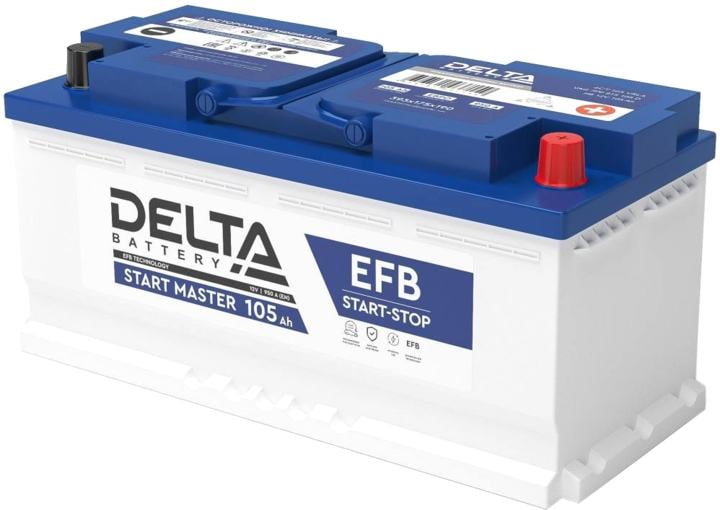 Аккумулятор Delta 3401010420014, START MASTER EFB 12105, 105Ah, 12В