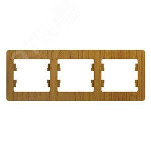 Рамка 3-м Glossa горизонт. дерево дуб Systeme Electric GSL000503