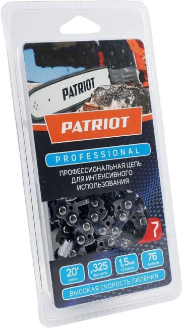 PATRIOT 862321010 21LP-76E, 0,325 1,5 76 звеньев, чизель, PROFESSIONAL (блистер)