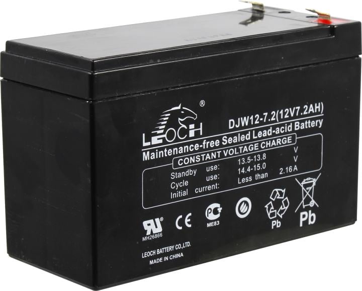 Аккумулятор Leoch DJW12-7.2 F2, 12В, 7.2Ач
