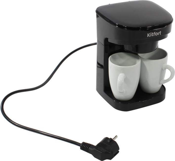Кофеварка капельная Kitfort KT-764 черный, исп. кофе - молотый, 0.3 л, 450 Вт