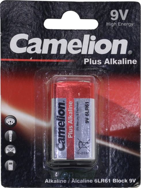 Camelion Plus MN1604 (6LR61) 9V, щелочной (alkaline),  типа "Крона"