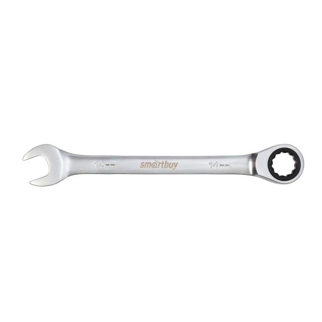 SBT-RWS-14p1 Ключ комбинированный с трещоткой на 14 мм, хромированный, 40X, Smartbuy tools