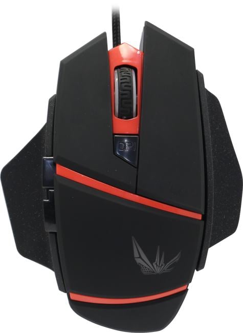 DELUX Optical Mouse <M611 Black/Red>  (RTL) USB 6btn+Roll