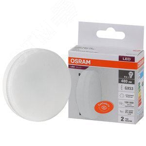 LEDVANCE 4058075582002 Лампа светодиодная LED 6 Вт GX53 4000К 480Лм таблетка 220 В (замена 50Вт) OSRAM (4058075582002)