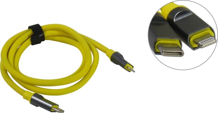 Smartbuy <IK-12-PDBOLD-YELLOW> Кабель USB-C -->  Lightning M 1м,