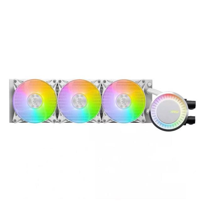 MAG CORELIQUID E360 WHITE - Водяное охлаждение для CPU MSI MAG CORELIQUID E360 WHITE. Socket Intel/AMD, 4pin, Fan 3x120см, ARGB