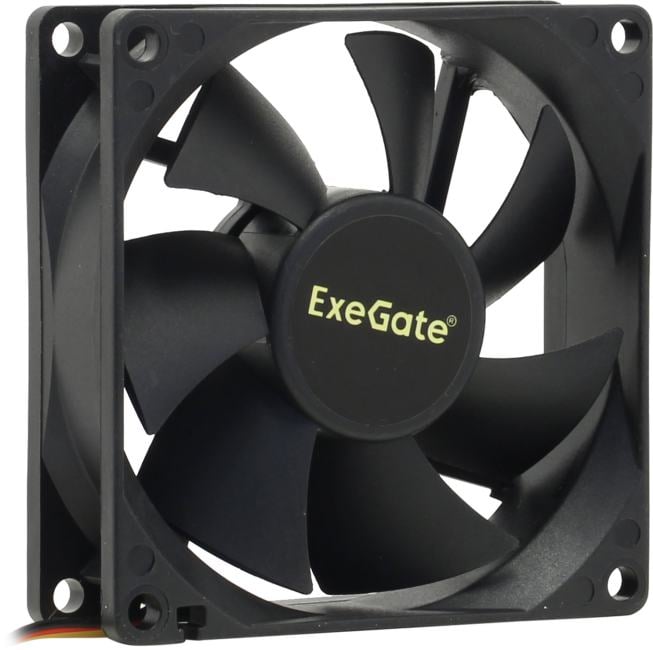 Exegate EX288925RUS Вентилятор ExeGate ExtraPower EP08025B3P (80x80x25 мм, 2-Ball (двойной шарикоподшипник), 3pin, 2400RPM, 26dBA)