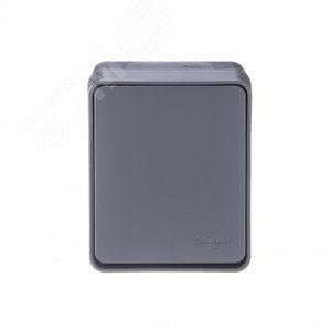 Выключатель Systeme Electric ATN544011 AtlasDesign PROFI IP54 О/У 1-клавишный 10  АХ,  антрацит