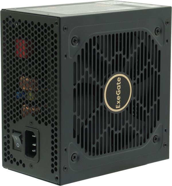 Блок питания 850W ExeGate 80 PLUS® GOLD 850VSP FС (ATX3.0, APFC, КПД 90% (80 PLUS Gold), 120мм fan, 24pin, 2x(4+4)pin, PCIE5.0/12VHPWR, 4xPCI-E, 6xSATA, 3xIDE, 1xFDD, Full Cable Management, black, Color box)