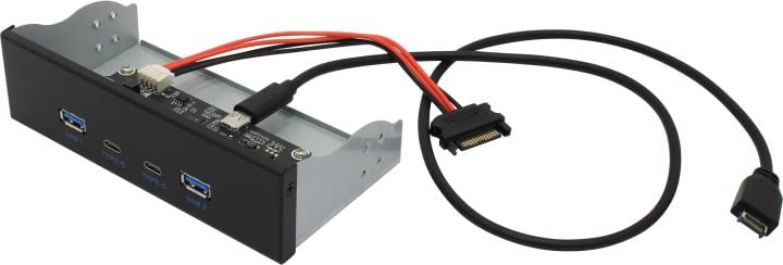 Orient <C194E> 2xUSB3.2+2xUSB-C Front Panel (крепление на лицевую  панель корпуса 5.25")