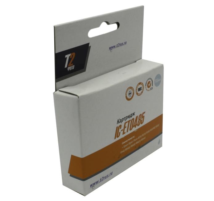 T2 C13T048540 (IC-ET0485) Картридж для Epson Stylus Photo R200/R300/RX500/RX600, светло-голубой, с чипом