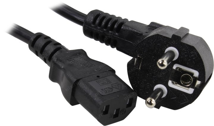 Exegate EP280667RUS Кабель питания ExeGate Power PC-10P (Евровилка угловая Schuko->С13) VDE-250V-3*0.75mm2, медь, черный, 10м.