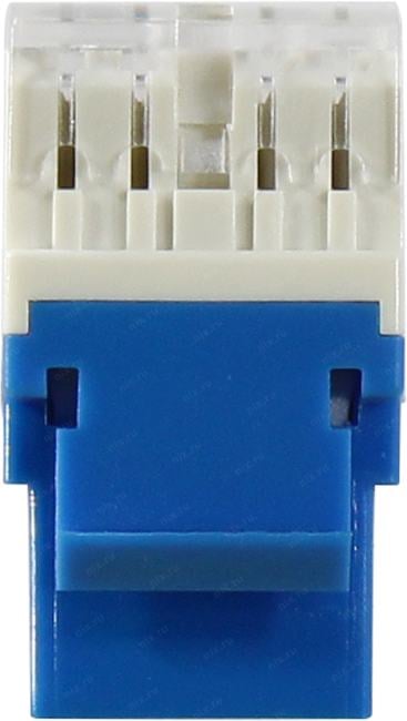 Модуль-вставка Exegate EX297335RUS Keystone Jack RJ-45 KJ-8P8C-U-C6-180-Dual (Кат.6, неэкранированная, 180 градусов, IDC Krone/110)