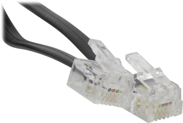 Greenconnect <GCR-TP6P4C-TW-10.0m> Кaбель телефонный  чёрный,  10м