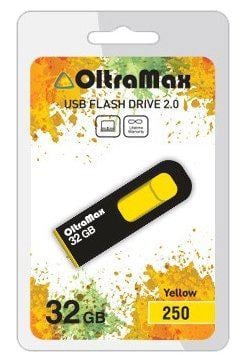 Флешка USB OltraMax OM-32Gb-250-желтый