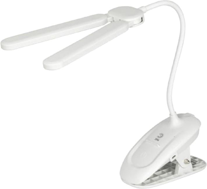 ЭРА Б0057207 Настольный светильник NLED-512-6W-W светодиодный аккумуляторный на прищепке белый