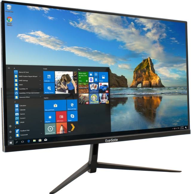 LCD ExeGate 23.8" ES2407A SmartView черный {IPS 1920x1080 75Hz 5ms 16:9 250cd 1000:1 D-Sub HDMI2.0 DisplayPort USB FreeSync LowBlueLight Speakers VESA регулировка наклона} [EX294429RUS]