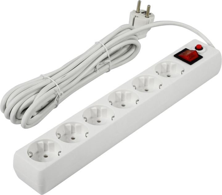 Сетевой фильтр Гарнизон ECL-6-W-5  White  <5м>  (6 розеток)