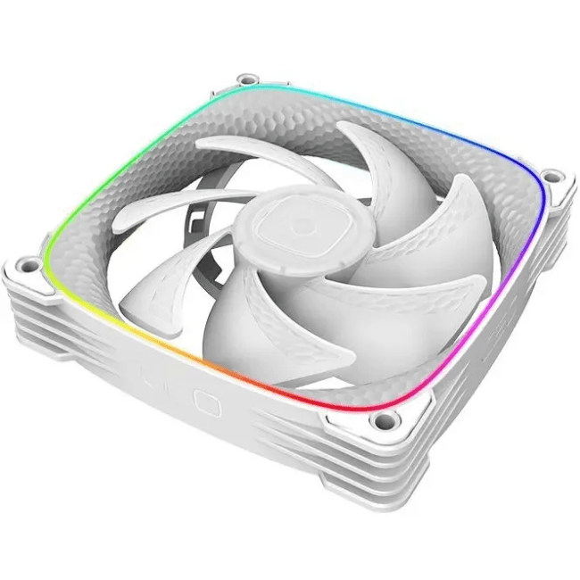 Geometric Future Squama 2503W Single Pack / 120mm, 2000 RPM, 69.11 CFM, 29.0 dBA, 5V ARGB, White / 1F2503W112001