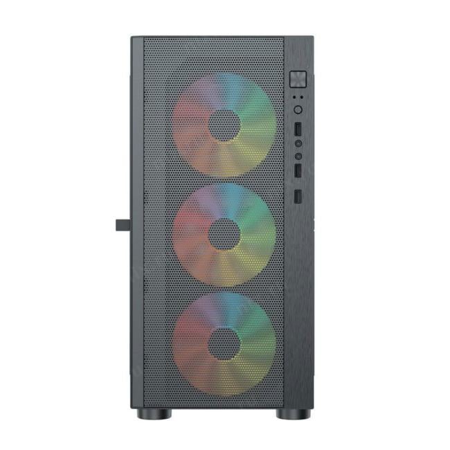 Корпус ACD ACD Citadel 104 (AH-TC4GA-0000) 3403 with USB3.0*1+USB2.0*2+HD audio,3*12cm F1 ARGB fans at front(Slave fans) ,1*12cm F1 ARGB fan at rear (Master fan)