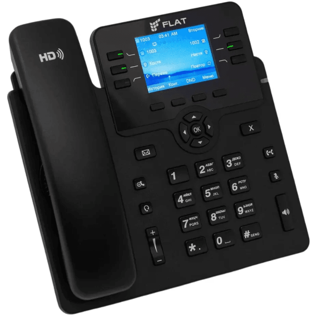 ФЛАТ-ПРО Flat-Phone-B6/RU IP-телефон (6 SIP-аккаунтов, 2 порта 1 Гбит/с)