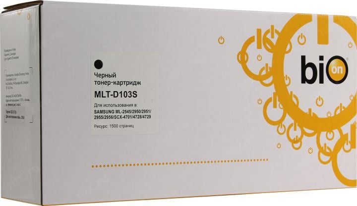 Картридж лазерный Bion MLT-D103S для Samsung SCX-4728FD/ML-2955ND/2955DW, черный, 1500 стр.