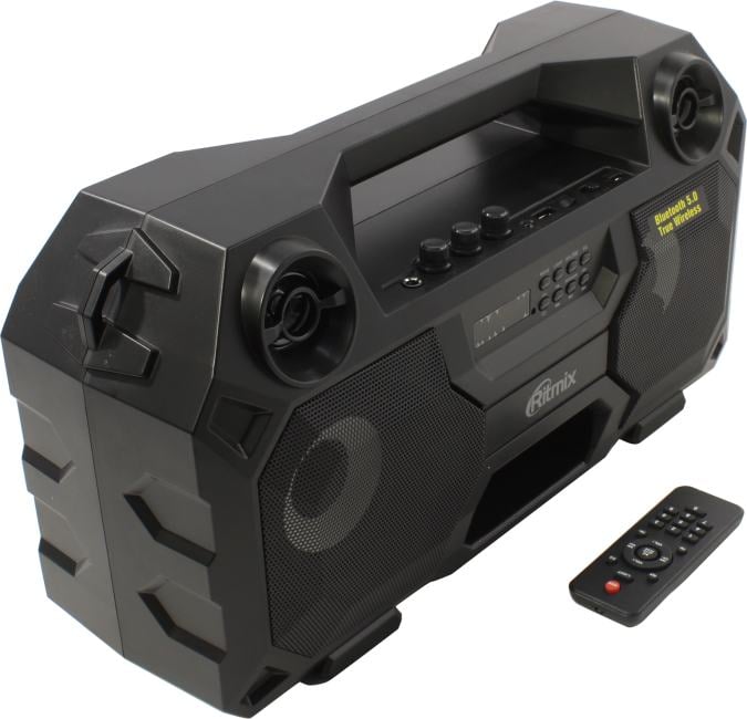 Колонка Ritmix SP-690B Black (2x18W, USB, microSD, FM, Bluetooth  5.0, ПДУ, Li-Pol)