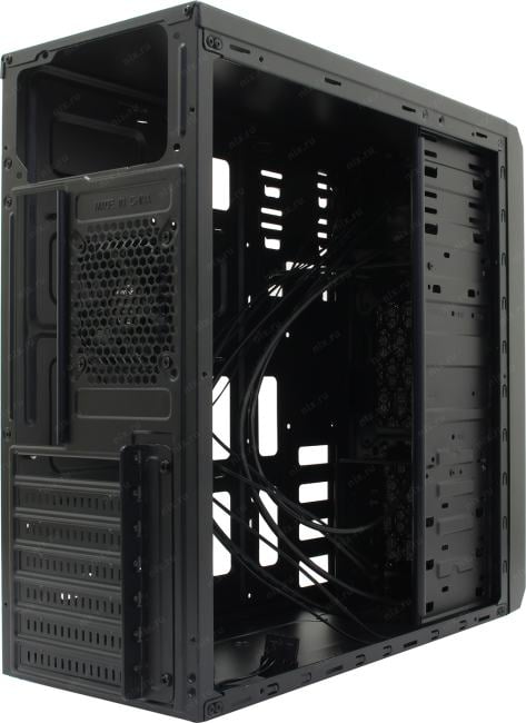 Корпус для ПК Aerocool - SI-5101, mITX, mATX, ATX, 3х2.5", 5х3.5", 1х5.25", 2xUSB2.0, 1xUSB3.0, Midi Tower, без БП, цвет чёрный, SI-5101