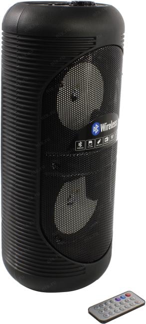 Колонка Ginzzu GM-210 (2x14W, Bluetooth, USB, microSD, FM, ПДУ,Li-Ion)