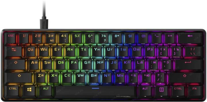 4P5N4AA#ABA Клавиатура игровая/ HyperX AlloyOrigins 60 (HKBO1S-RB-US/G)