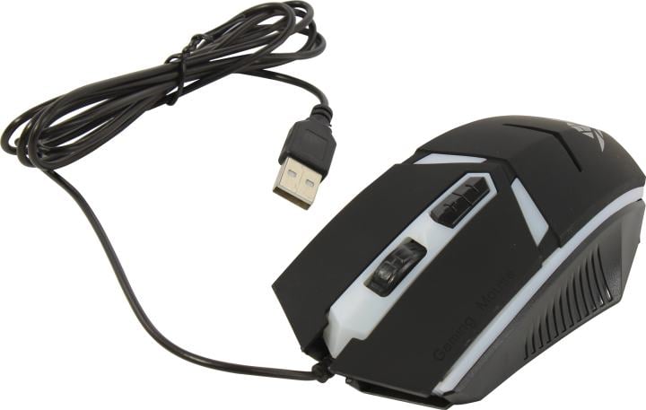 Мышь Nakatomi MOG-02U, игровая, 4 кнопки, USB, черная