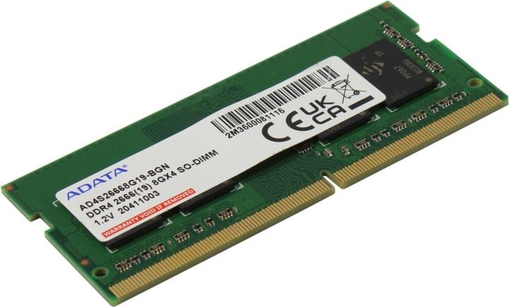 Модуль памяти ADATA 8GB DDR4 2666 SO-DIMM Premier AD4S26668G19-BGN  CL19, 1.2V, Bulk