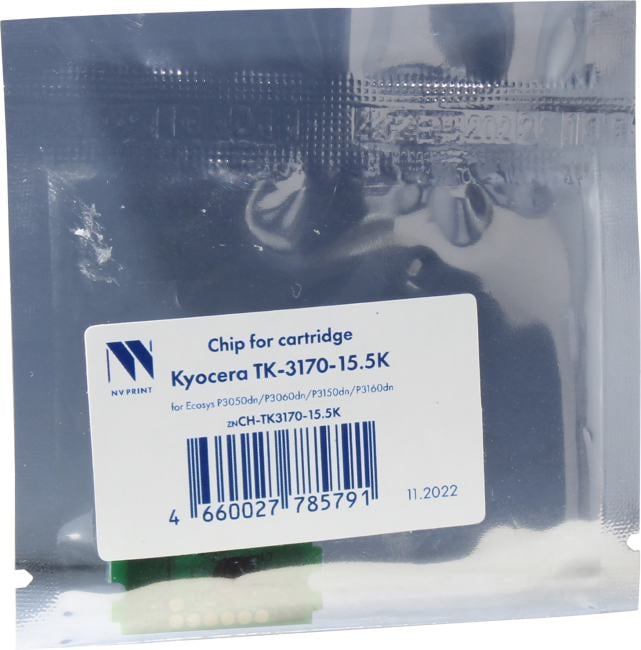 NV Print (NV-CH-TK3170) Чип  для Kyocera (TK-3170) Ecosys P3050dn/P3055dn/P3060dn/P3150dn//P3155dn/ P3160dn (15.5K)