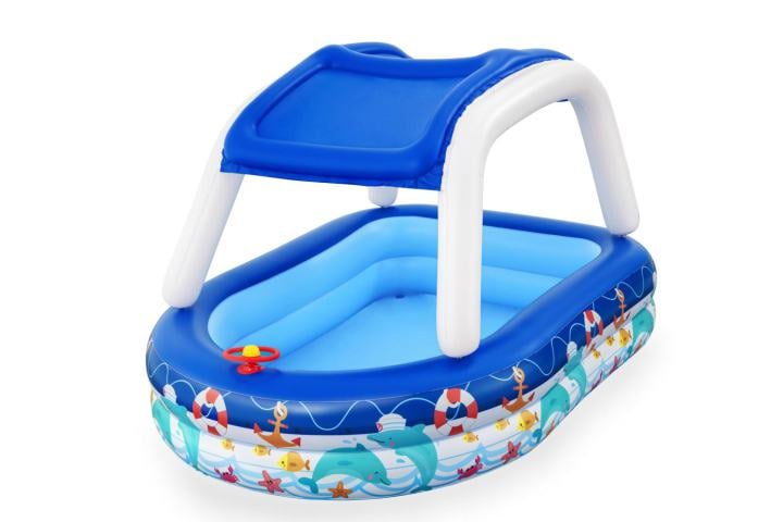 BESTWAY Бассейн надувной с навесом от солнца 54370 SEA CAPTAIN FAMILY POOL (8943)+ гель для рук серии