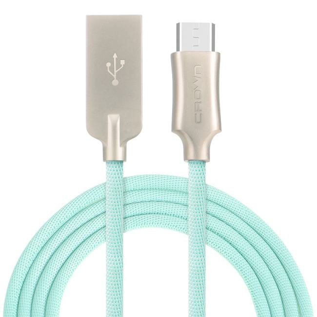 Кабель Crown USB - microUSB CMCU-3132M red; круглый; в тканевой оплётке; коннекторы Алюминий; ток 2А;  100  см;  цвет крас
