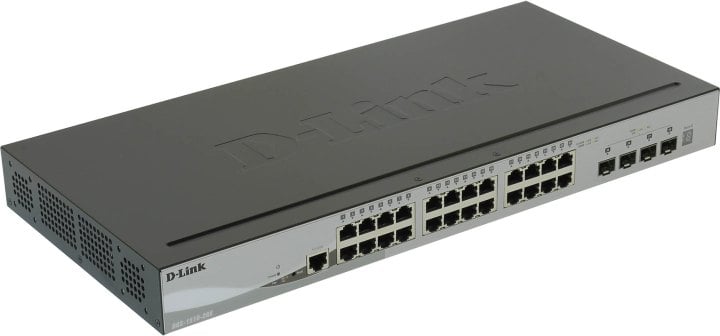 Коммутатор D-Link DGS-1510-28X, 24×1 Гбит/с + 4×10 Гбит/с SFP+, управляемый