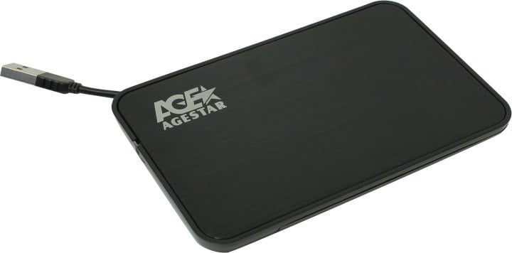 AgeStar (SUB2A8-Black)(EXT BOX для внешнего подключения  2.5"  SATA HDD,  USB2.0)