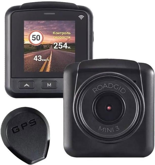 1045098 Видеорегистратор Roadgid Mini 3 GPS Wi-Fi черный 2Mpix 1080x1920 1080p 170гр. GPS JIELI5601