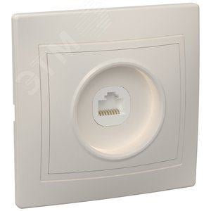 Розетка IEK EKK10-K33-DM компьютерная 1-м СП Кварта РК10-ККм IP20 кремовая
