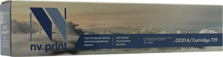 Картридж NVPrint CE311A/CRG729 NVPrint для HP Color LaserJet CP1025/Canon i-SENSYS LBP7010C, cyan (1000K)