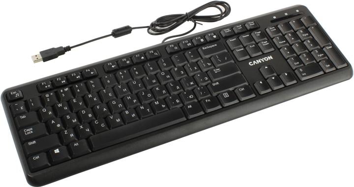 CNS-HKB02-RU - CANYON keyboard HKB-20 EN/RU Velvet Wired  Black