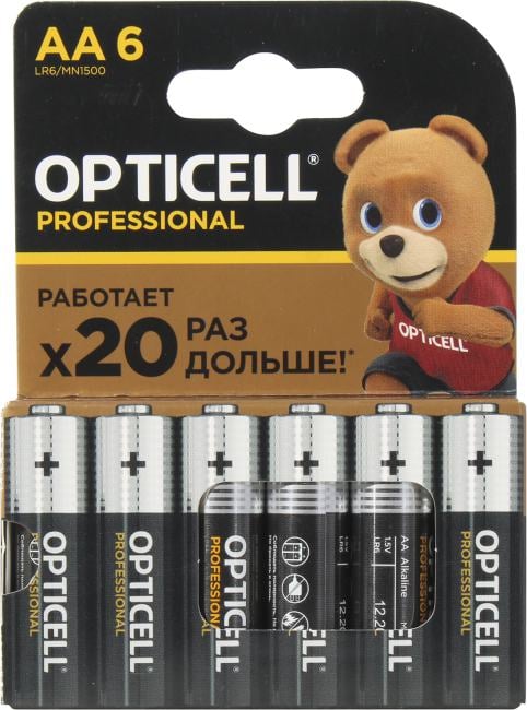 OPTICELL PROFESSIONAL MN2400-6 (LR03) Size AAA, 1.5V, щелочной (alkaline)  <уп. 6 шт>
