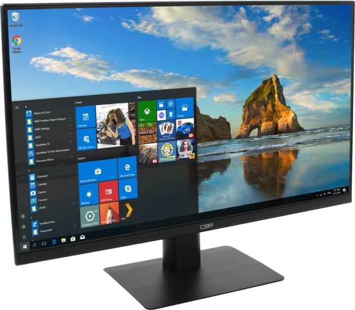 CBR LCD Монитор 23.8" MF-2402, IPS, FHD 1920x1080, 100Гц, Динамики 2*3W, 1*DP/1*HDMI/1*VGA, внешний БП, черный, кабель HDMI [LCD-MF2402-OPC]
